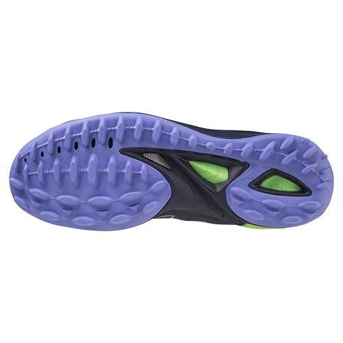 Mizuno Wave Leopardus Hockey Shoes  EBlue/TechGreen/Lolite