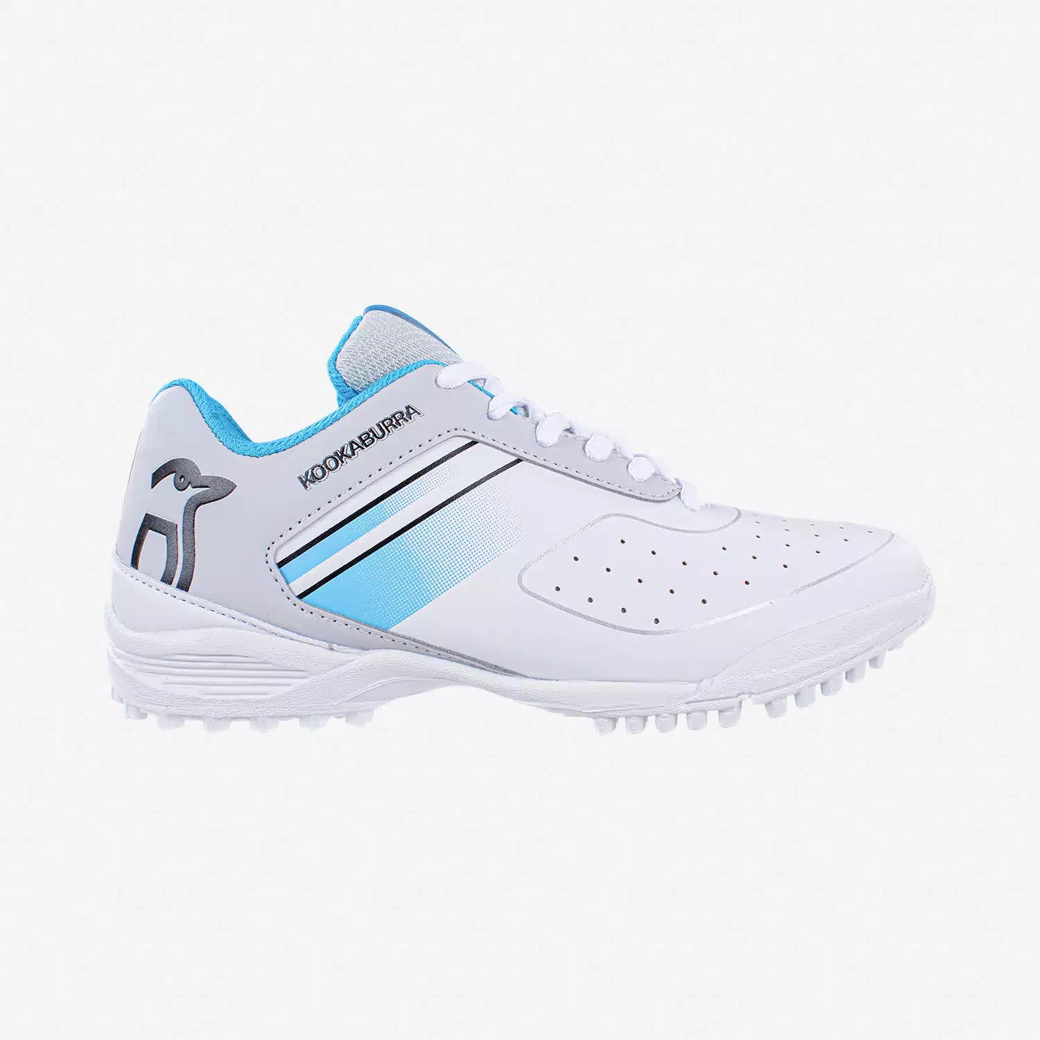 Kookaburra KC 5.0 Rubber Cricket Shoes White Mint Grey The