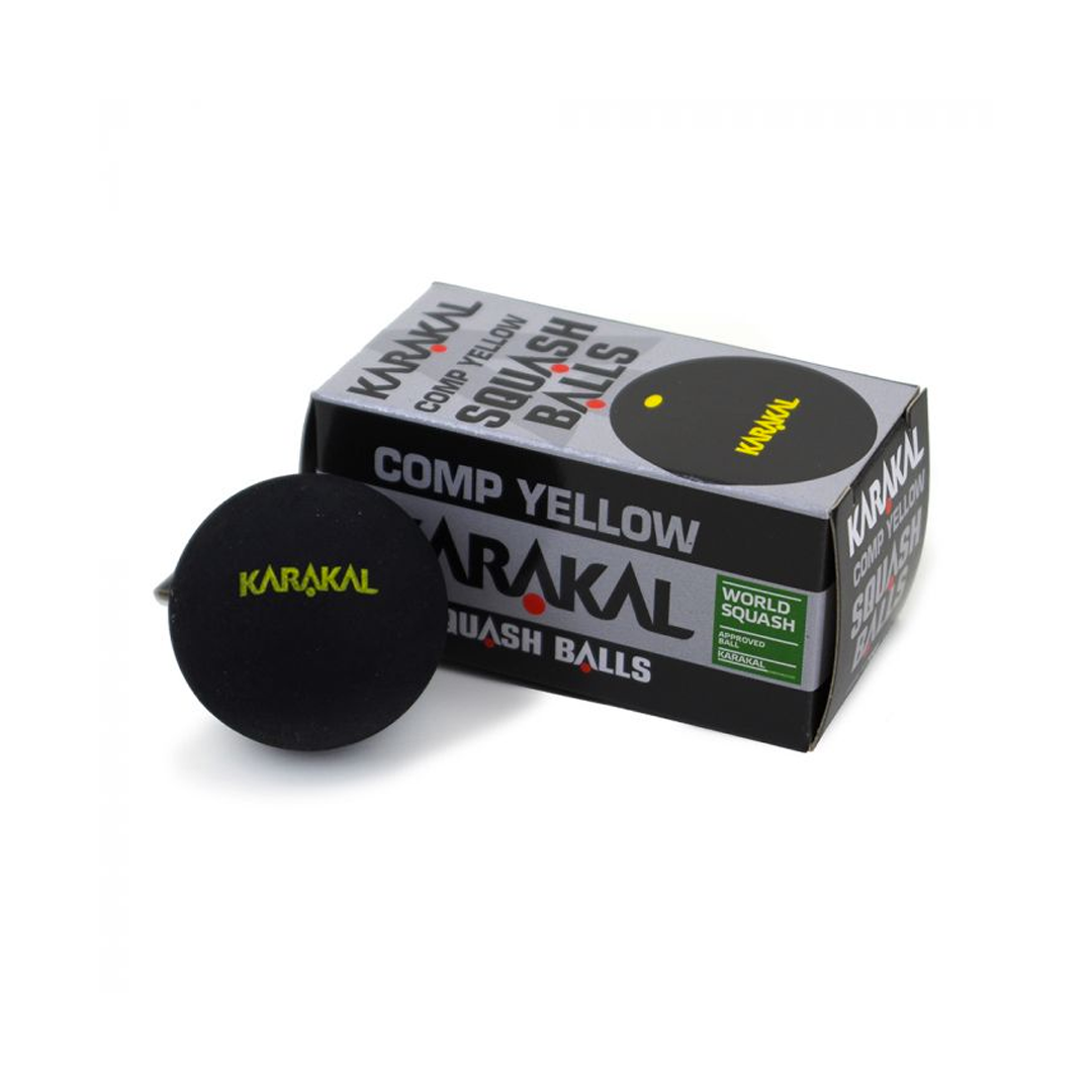 Karakal Single Yellow Dot Squash Ball - Pack of 2