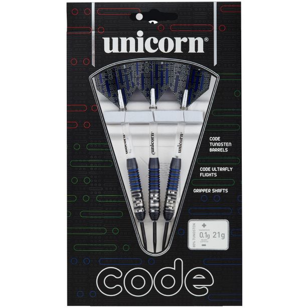 Unicorn Code Blue Steel Tip Dart Set