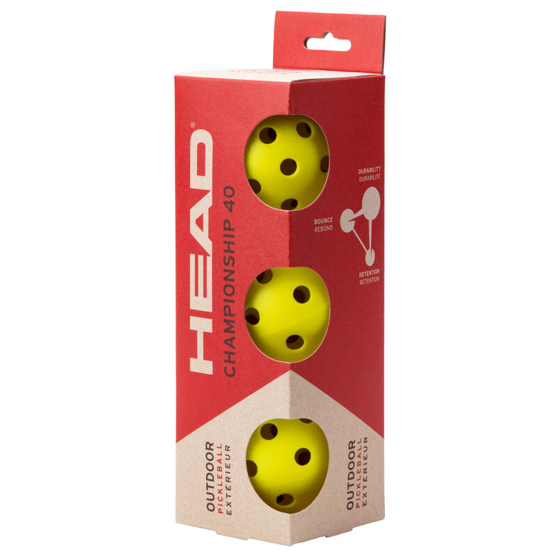 Head Championship 40 Outdoor Pickleball Pack of 3