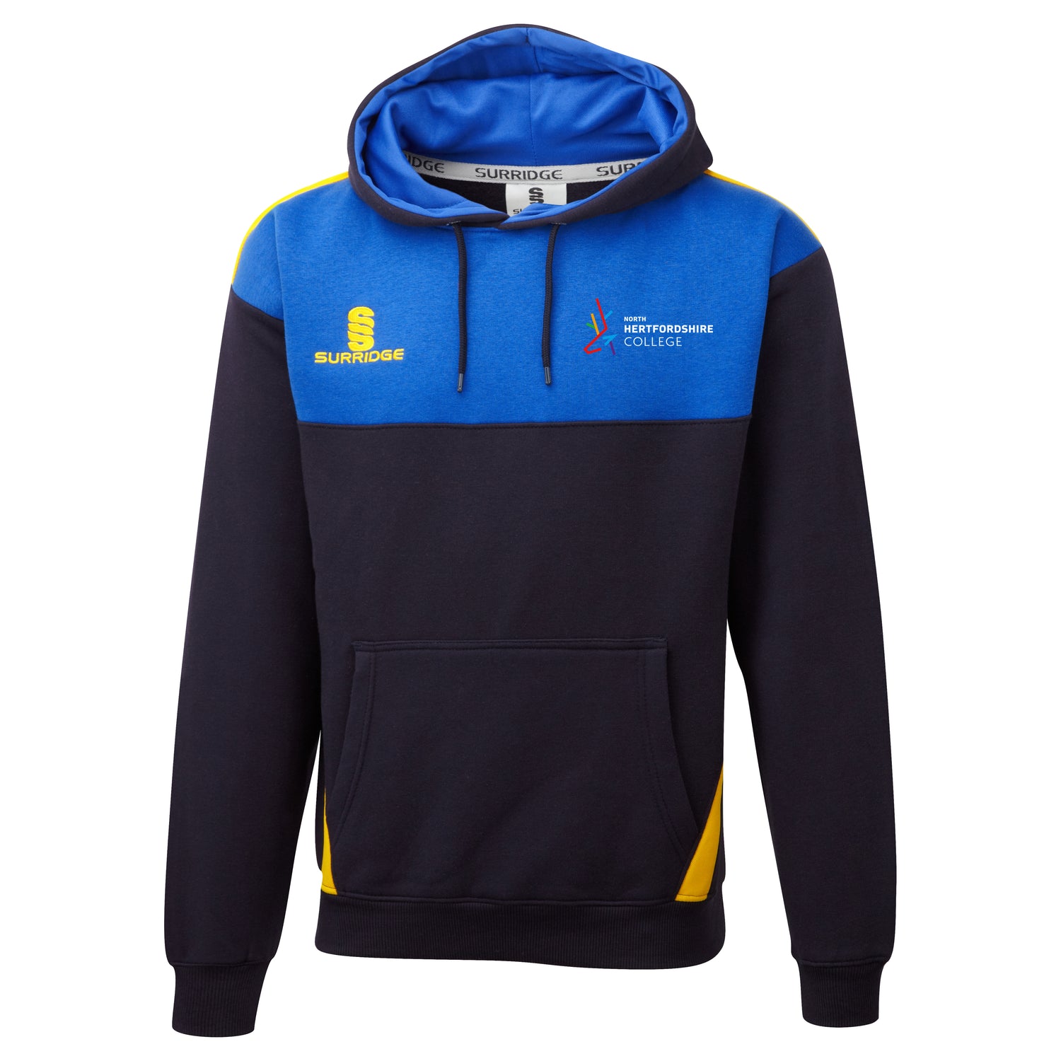 NHC Sports Staff Unisex Hoodie, Navy/Royal/Amber