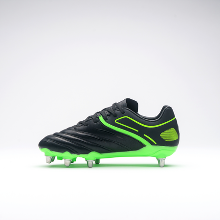 Gilbert Sidestep X20 Power 8S Rugby Boots Black/Fluo Green