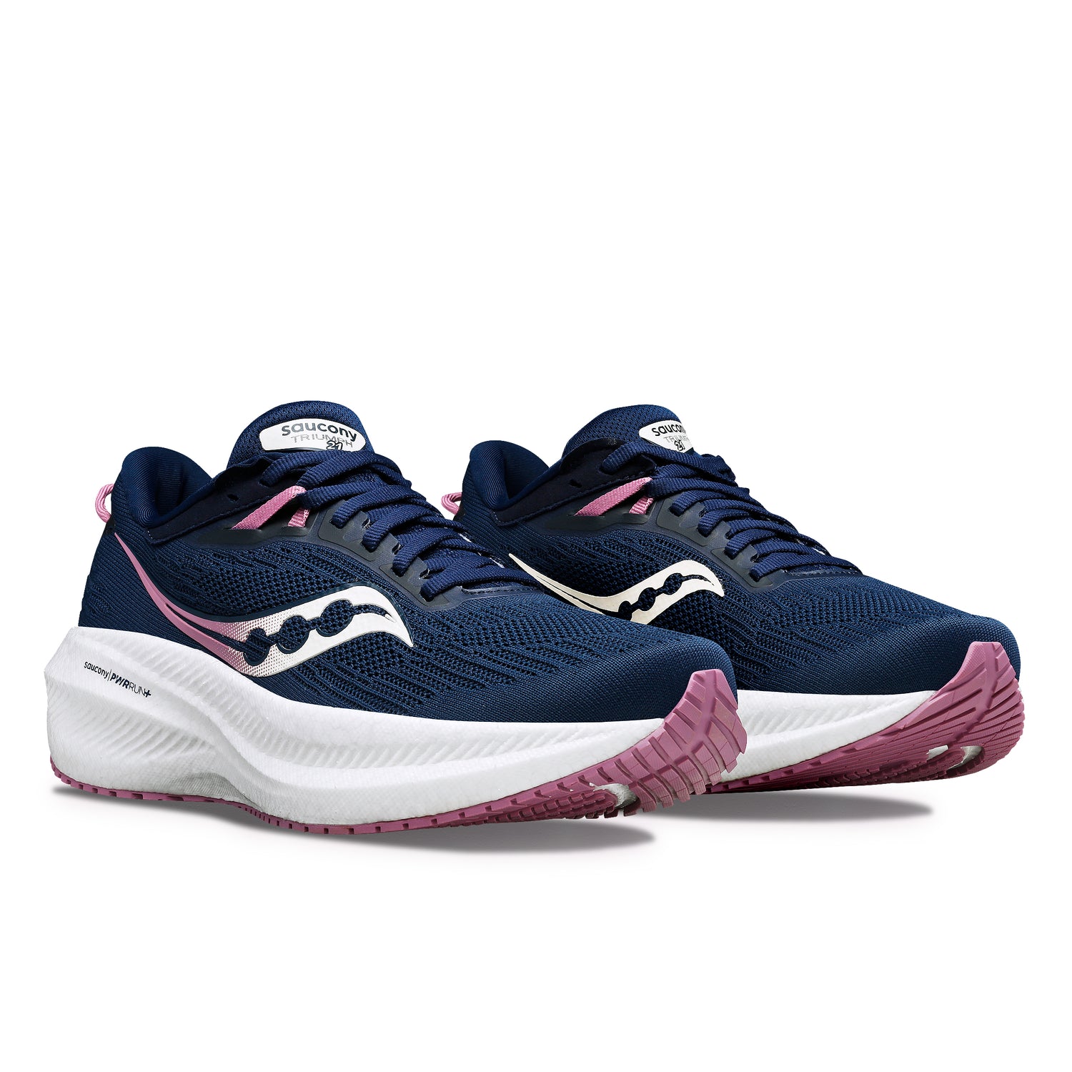 Saucony Women's Triumph 21 Running Shoes Navy/Orchid