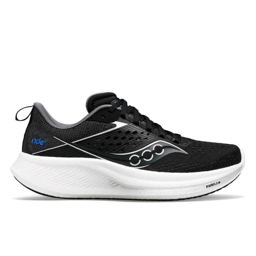 Saucony Women's Ride 17 Running Shoes Black/White