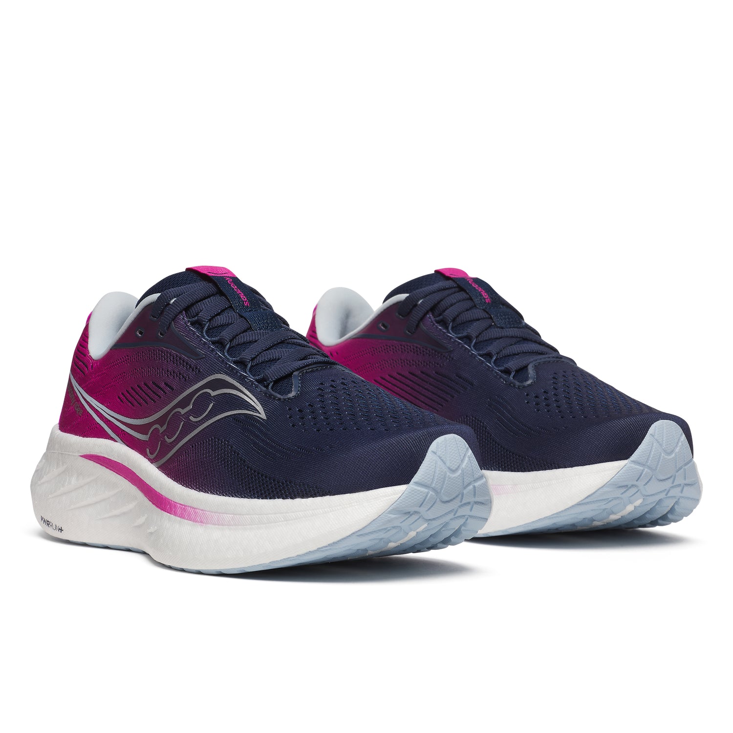 Saucony Women's Ride 18 Running Shoes Navy/Fuchsia