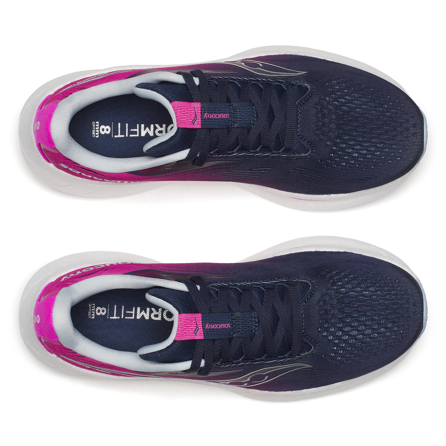 Saucony Women's Ride 18 Running Shoes Navy/Fuchsia