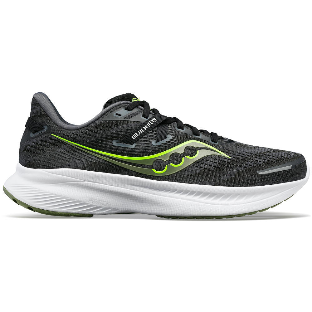 Saucony Men's Guide 16 Running Shoes Black/Glade