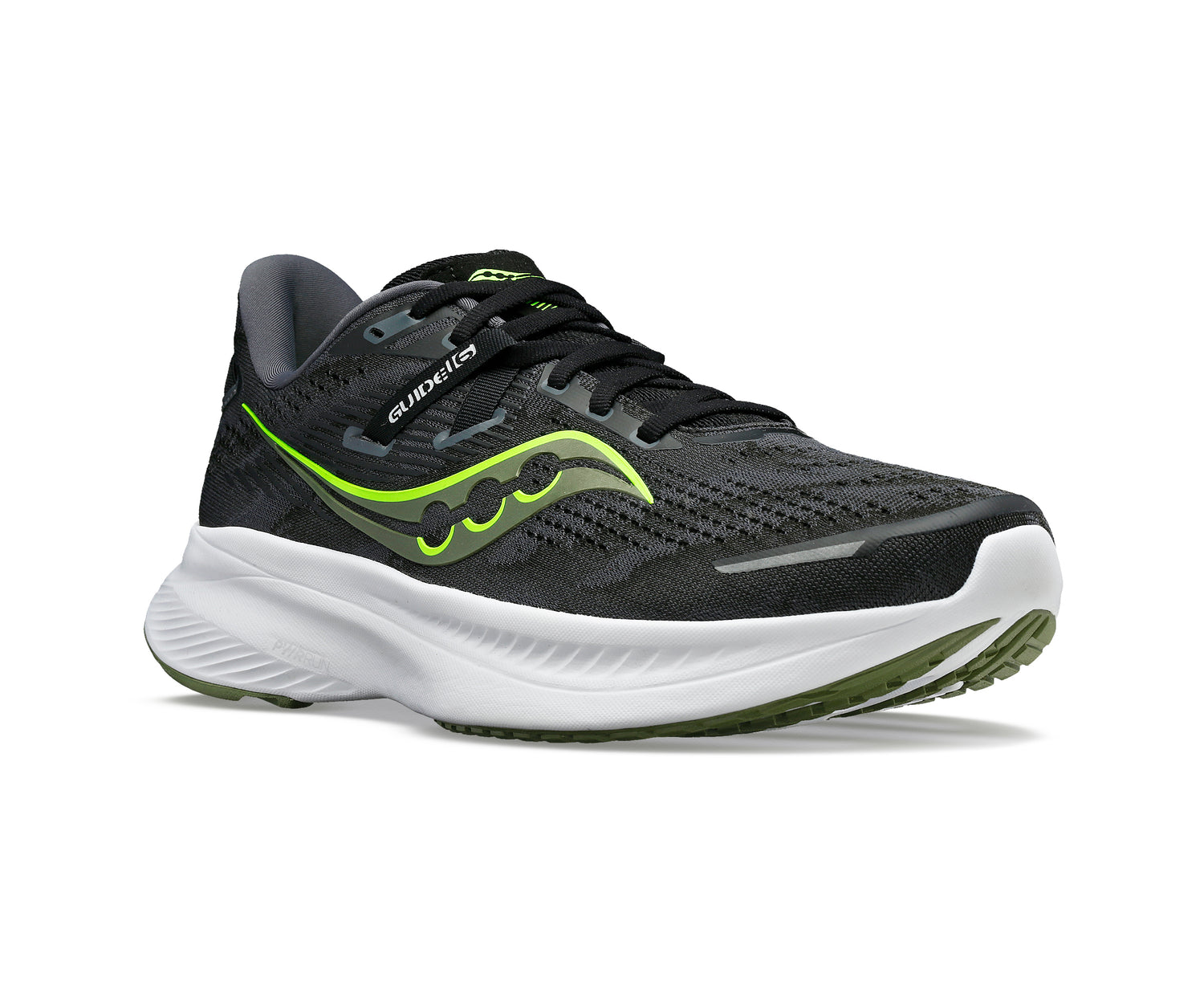 Saucony Men's Guide 16 Running Shoes Black/Glade