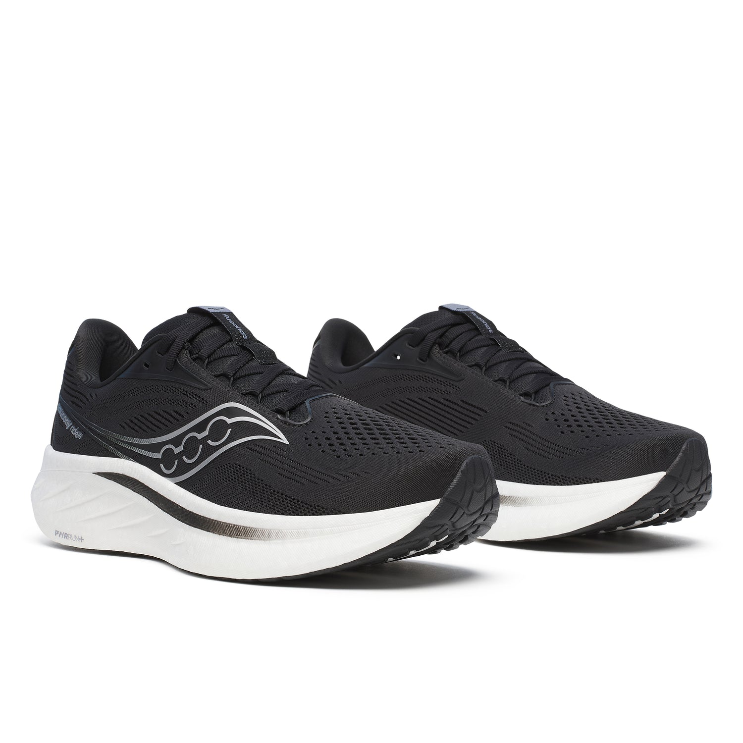 Saucony Men's Ride 18 Running Shoes Black/White