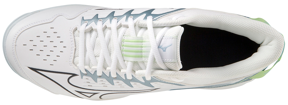 Mizuno Unisex Wave Lynx 2 Hockey Shoes  White/Glacial Ridge/Patina Green