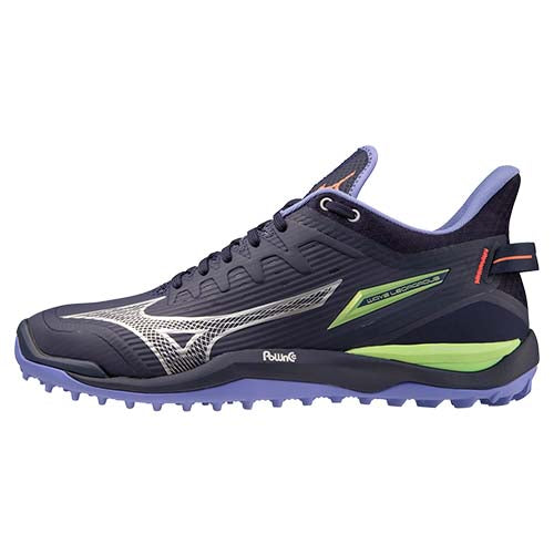 Mizuno Unisex Wave Leopardus Hockey Shoes  EBlue/TechGreen/Lolite
