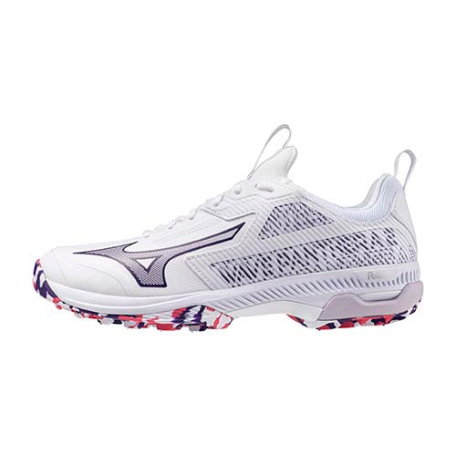 Mizuno Wave Panthera 2 Hockey Shoes - White/VioletIndigo (2024/25)