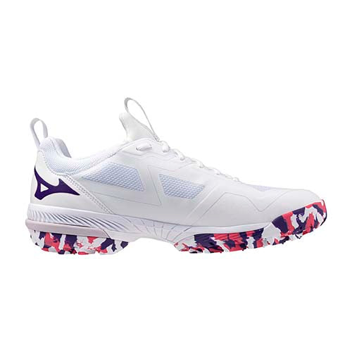 Mizuno Wave Panthera 2 Hockey Shoes - White/VioletIndigo (2024/25)