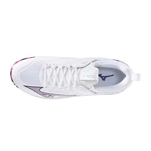 Mizuno Wave Panthera 2 Hockey Shoes - White/VioletIndigo (2024/25)