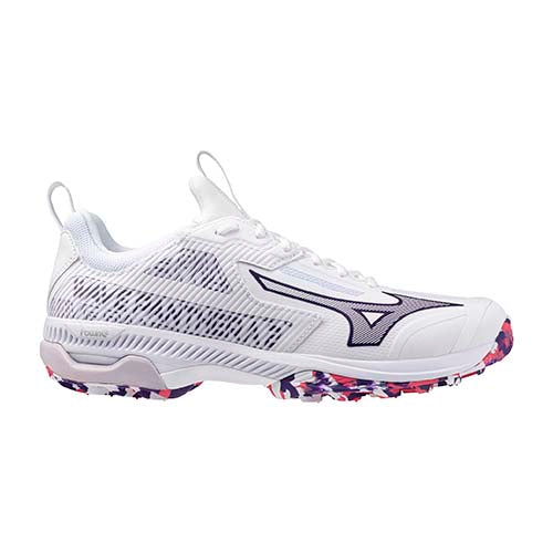 Mizuno Wave Panthera 2 Hockey Shoes - White/VioletIndigo (2024/25)