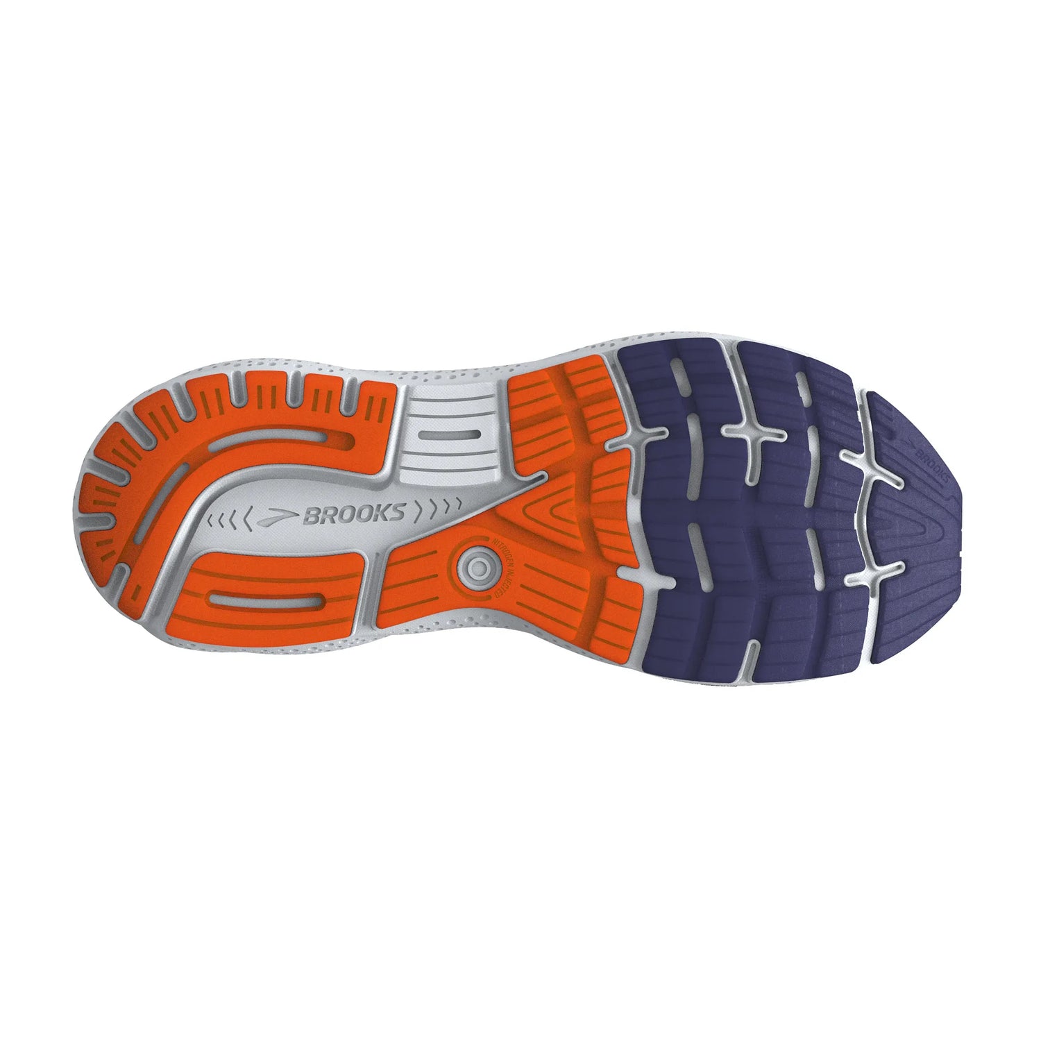 Brooks Men's Ghost 16 Road Running Shoes - Bonnie Blue/Blue Ribbon/Orange