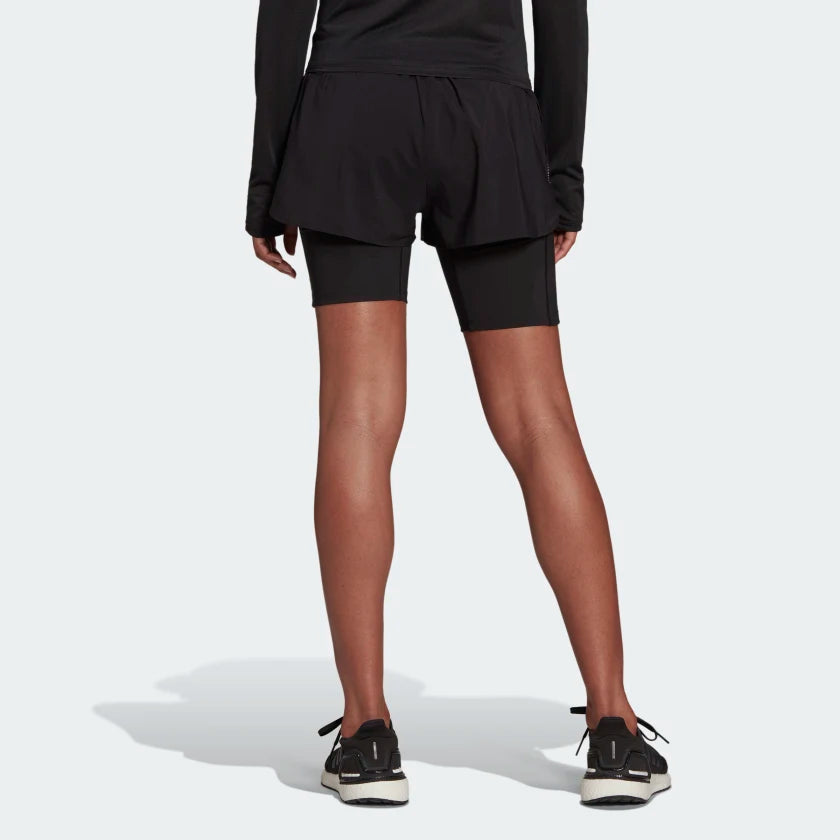 Adidas Women's Run Icons Two-in-One Running Shorts