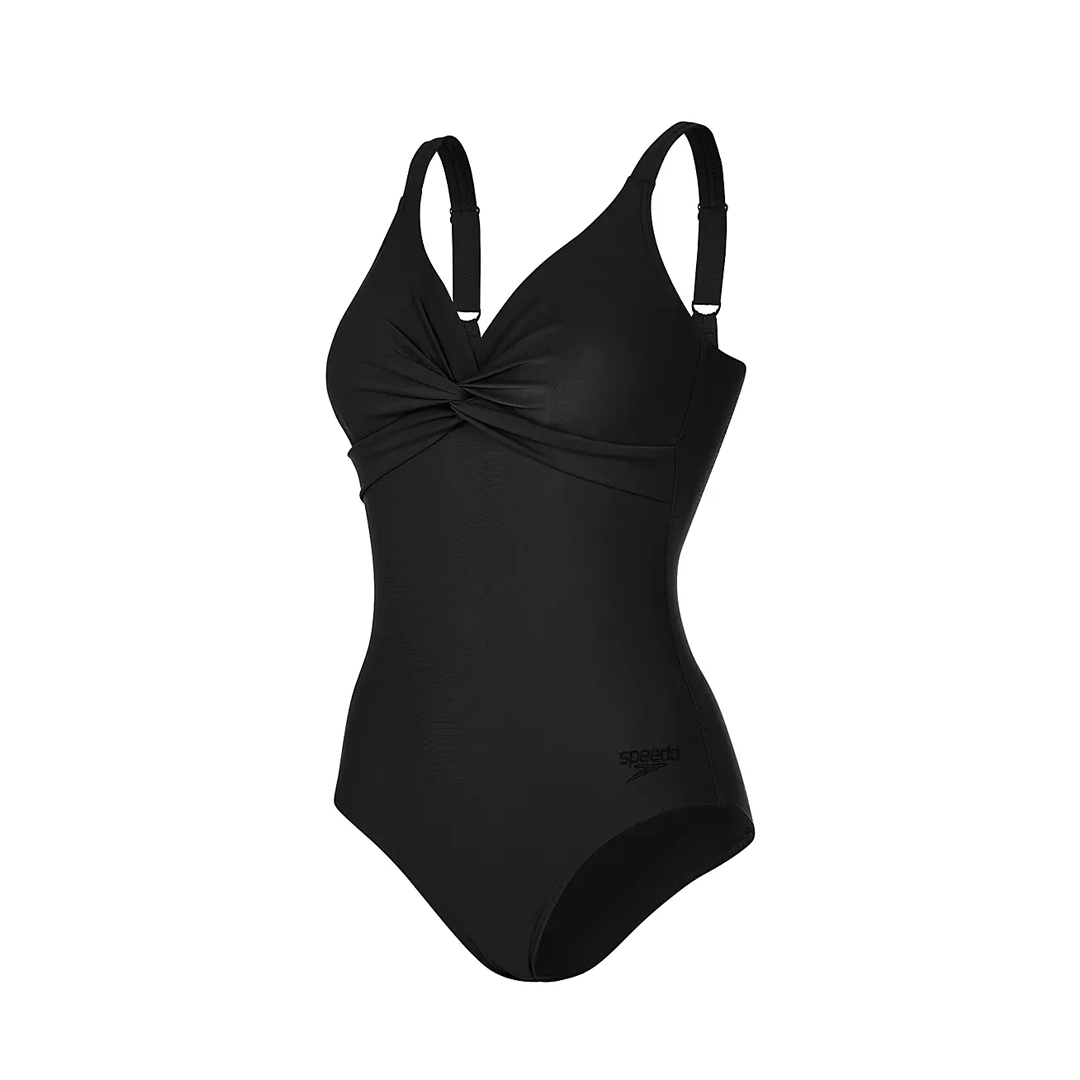 Speedo Brigitte 1 Piece Pool Swimsuit Black