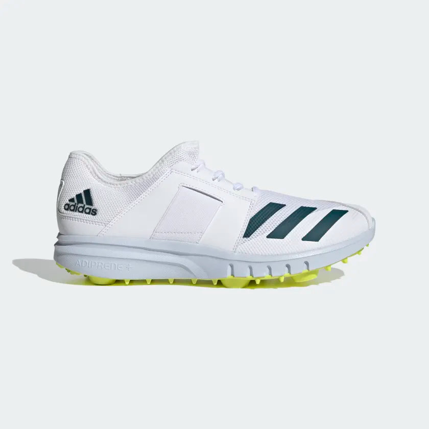 Adidas Howzat Spike Cricket Shoes White/Yellow